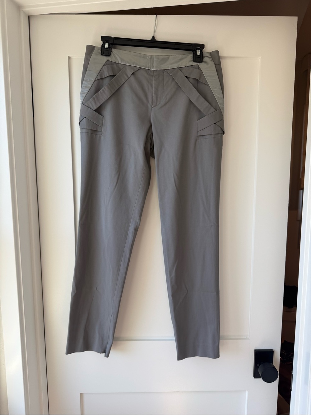 Gucci Gray Pleated Architectural Detail Trousers Pants IT 44